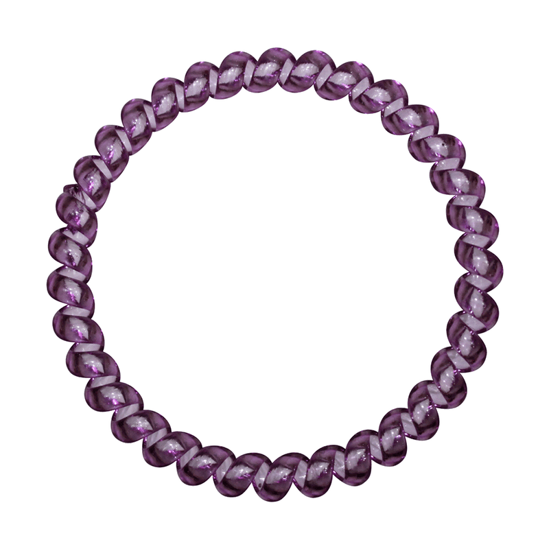 Slimline Phone Cord Hair Tie  |  Set of 3 Purple