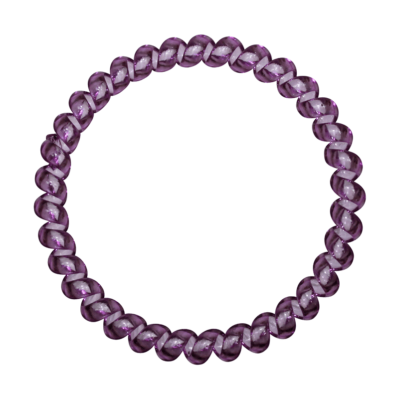 Slimline Phone Cord Hair Tie  |  Set of 3 Purple