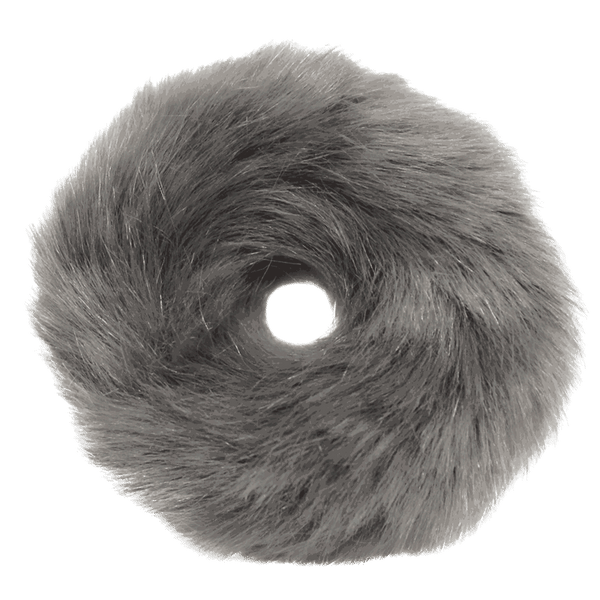 Faux Fur Scrunchie | Smoke Grey