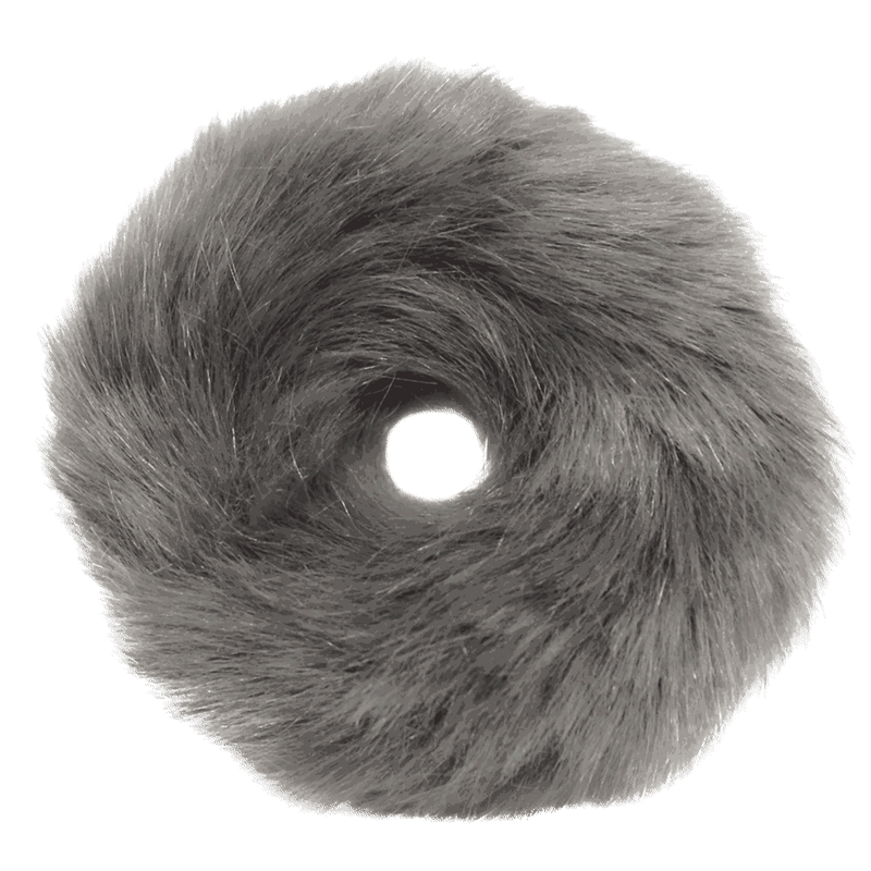 Faux Fur Scrunchie | Smoke Grey