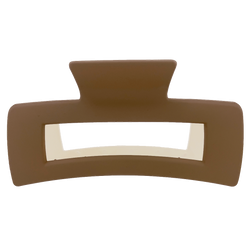 Melanie Hair Claw | Two Tone Taupe & White
