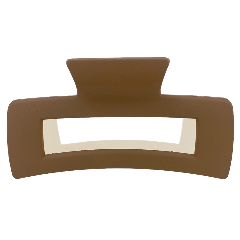Melanie Hair Claw | Two Tone Taupe & White