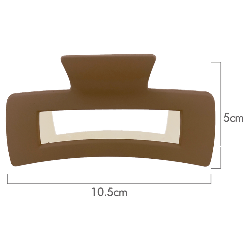 Melanie Hair Claw | Two Tone Taupe & White