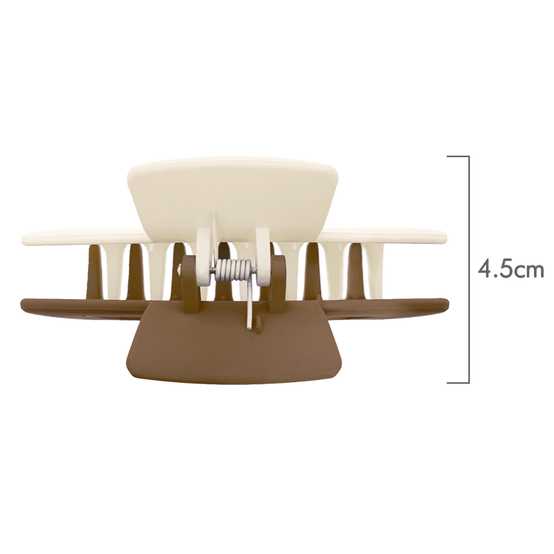 Melanie Hair Claw | Two Tone Taupe & White